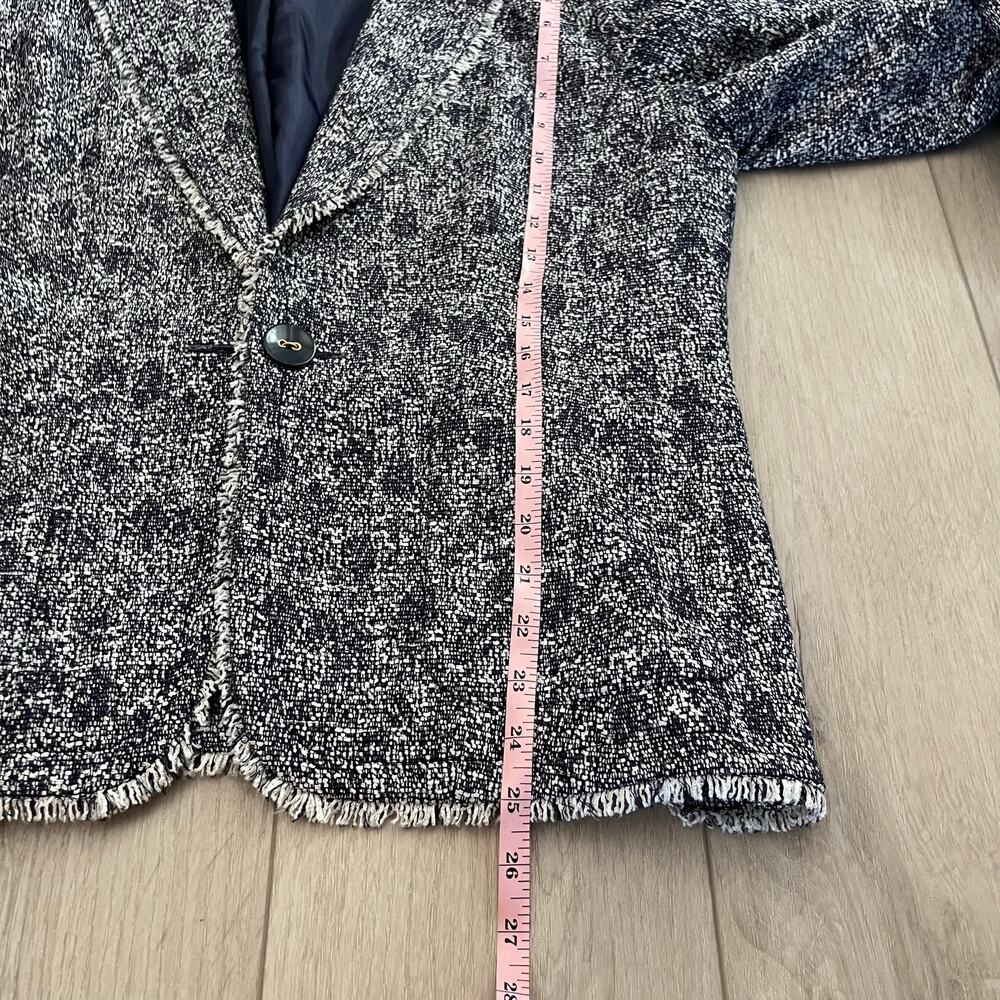 Talbots Women’s Navy Blue Tweed Blazer Size 16 - Picture 7 of 9